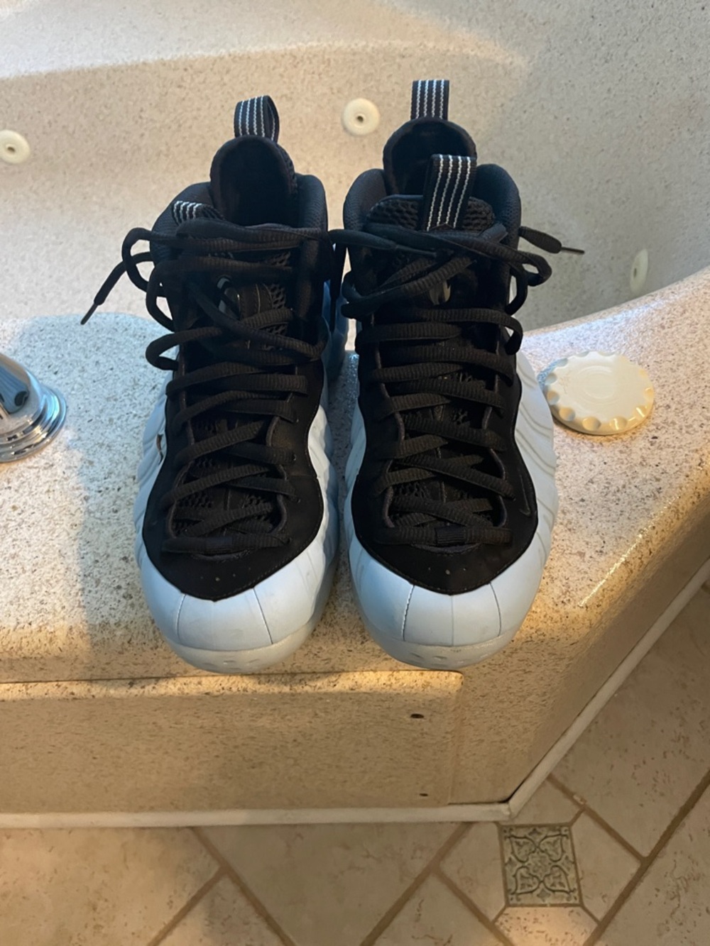 Nike Foamposite One Black and blue Gradient Sneakers